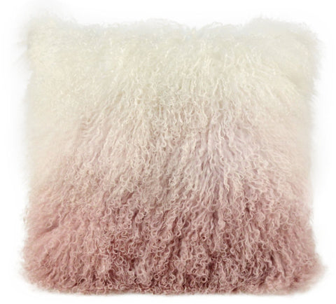 Tibetan Sheep Pillow White to Blush - Heaven's Gate Home & Garden