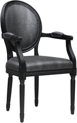 Philip Grey Croc Arm Chair