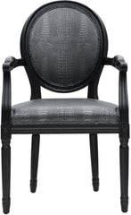 Philip Grey Croc Arm Chair