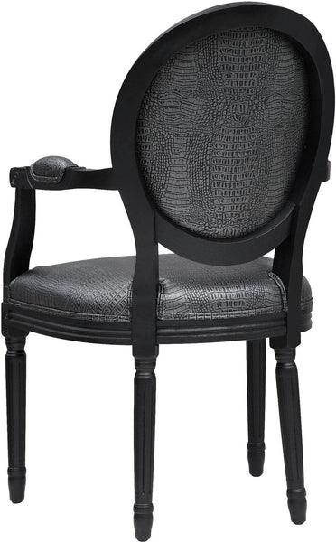 Philip Grey Croc Arm Chair