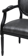 Philip Grey Croc Arm Chair