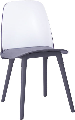 Pasha Grey Acrylic Chair (Set of 2) - Heaven's Gate Home & Garden