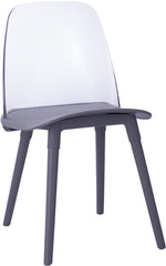 Pasha Grey Acrylic Chair (Set of 2)