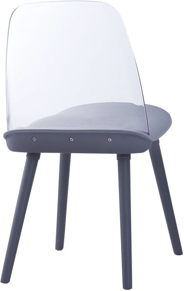 Pasha Grey Acrylic Chair (Set of 2)