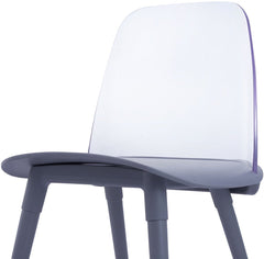 Pasha Grey Acrylic Chair (Set of 2)