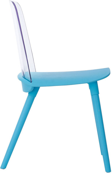 Pasha Blue Acrylic Chair (Set of 2)