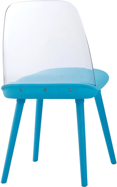 Pasha Blue Acrylic Chair (Set of 2)