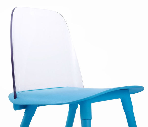 Pasha Blue Acrylic Chair (Set of 2)