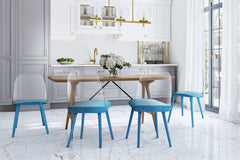 Pasha Blue Acrylic Chair (Set of 2)