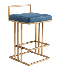 Trevi Slub Blue Counter Stool