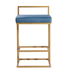Trevi Slub Blue Counter Stool