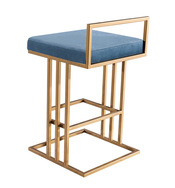 Trevi Slub Blue Counter Stool