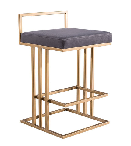 Trevi Slub Grey Counter Stool - Heaven's Gate Home & Garden