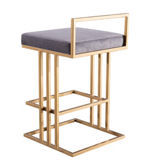 Trevi Slub Grey Counter Stool
