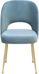 Swell Sea Blue Velvet Chair