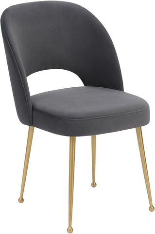 Swell Dark Grey Velvet Chair - Heaven's Gate Home & Garden