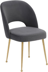 Swell Dark Grey Velvet Chair