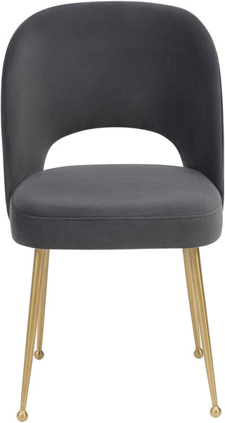 Swell Dark Grey Velvet Chair