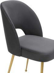 Swell Dark Grey Velvet Chair