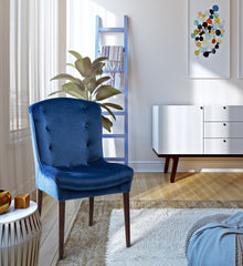 Victor Navy Velvet Chair