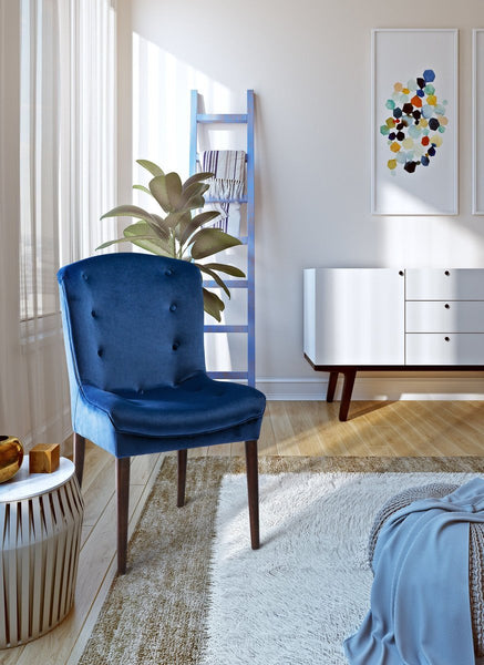 Victor Navy Velvet Chair