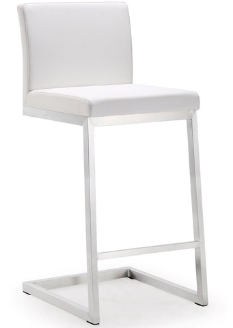 Parma White Steel Counter Stool - Heaven's Gate Home & Garden