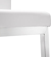 Parma White Steel Counter Stool