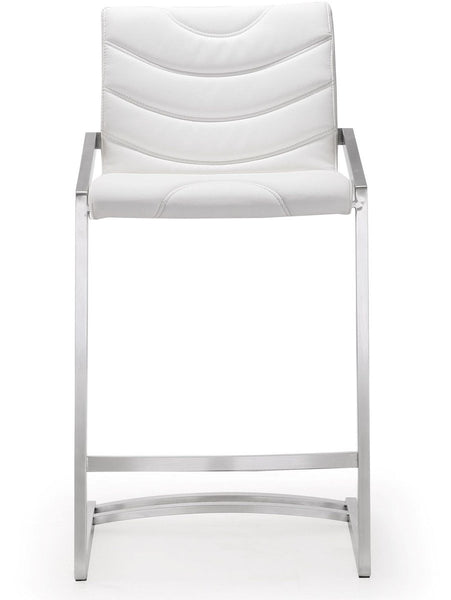 Rio White Steel Counter Stool