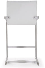 Rio White Steel Counter Stool