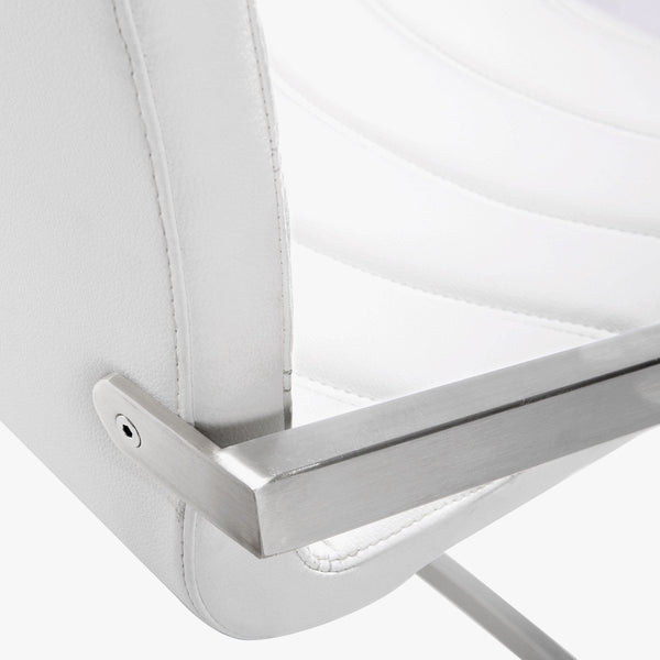 Rio White Steel Counter Stool