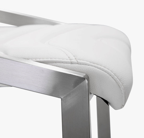 Rio White Steel Counter Stool