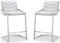 Rio White Steel Counter Stool