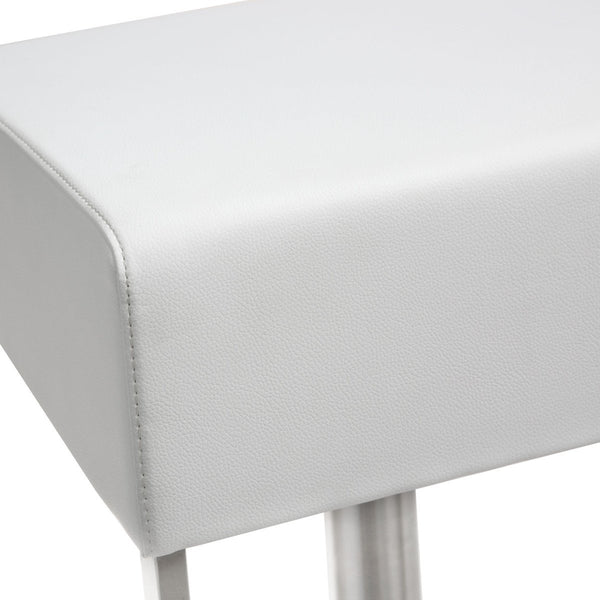 Seville White Steel Barstool