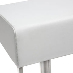 Seville White Steel Barstool