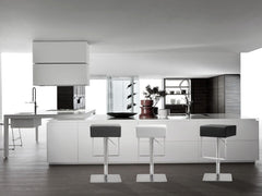 Seville White Steel Barstool