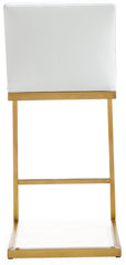 Parma White Gold Steel Counter Stool