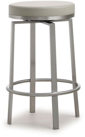 Pratt Grey Steel Counter Stool - Set of 2 - Heaven's Gate Home & Garden