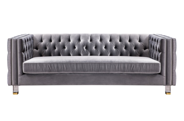 Rimini Grey Velvet Sofa