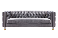 Rimini Grey Velvet Sofa