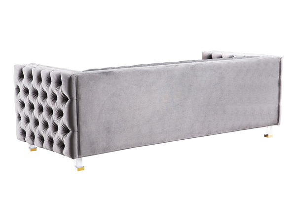 Rimini Grey Velvet Sofa