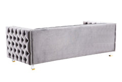 Rimini Grey Velvet Sofa