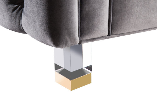 Rimini Grey Velvet Sofa