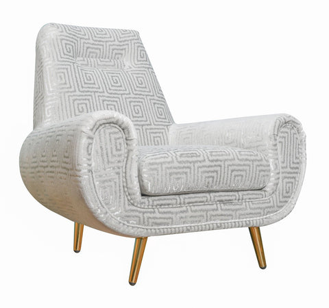 Piper Silver Patterned Chair - Heaven's Gate Home & Garden