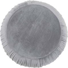 Tulip Grey Velvet Ottoman