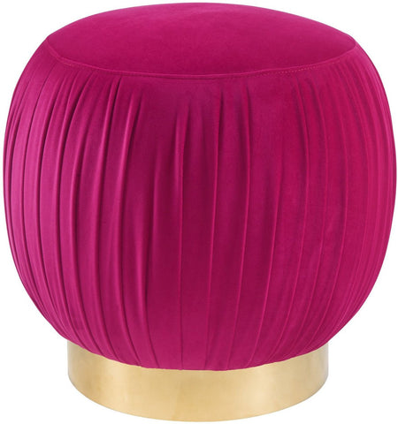 Tulip Pink Velvet Ottoman - Heaven's Gate Home & Garden