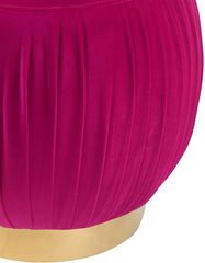 Tulip Pink Velvet Ottoman