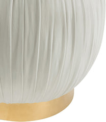Tulip Cream Velvet Ottoman