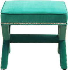 Reese Green Velvet Ottoman