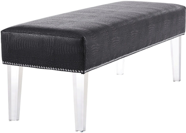Stella Grey Croc Acrylic Bench