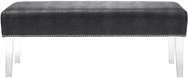 Stella Grey Croc Acrylic Bench